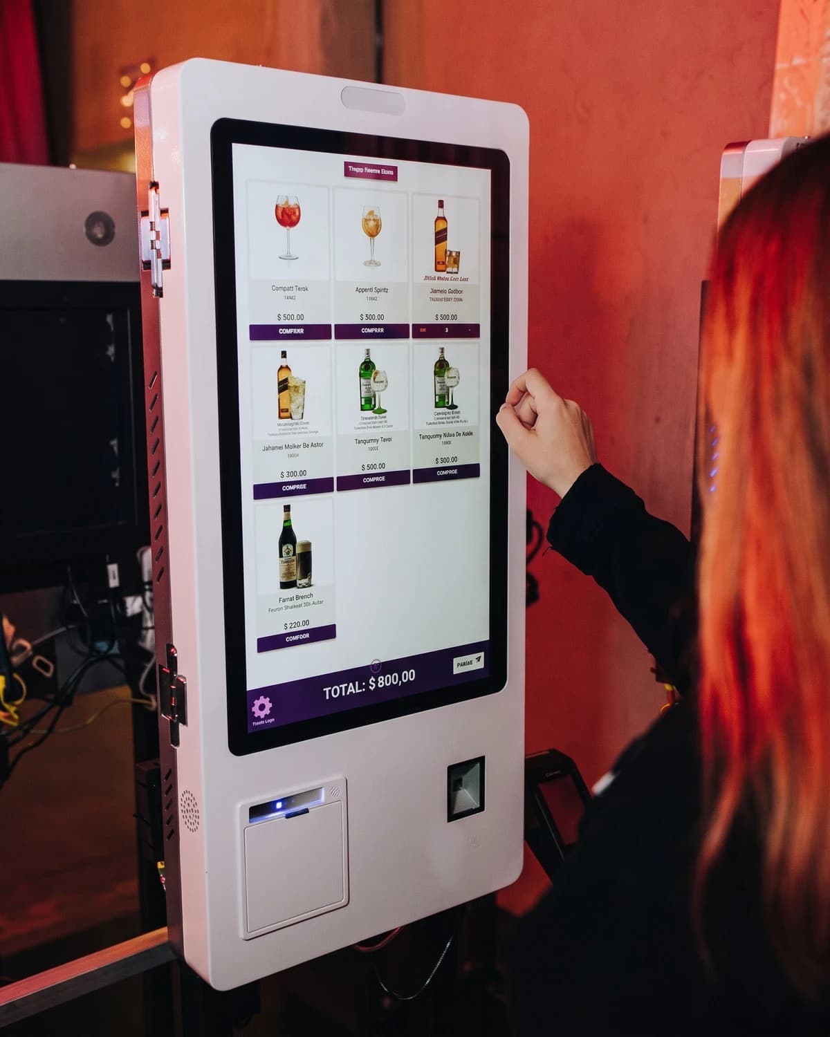 W Series restaurant self-ordering kiosk