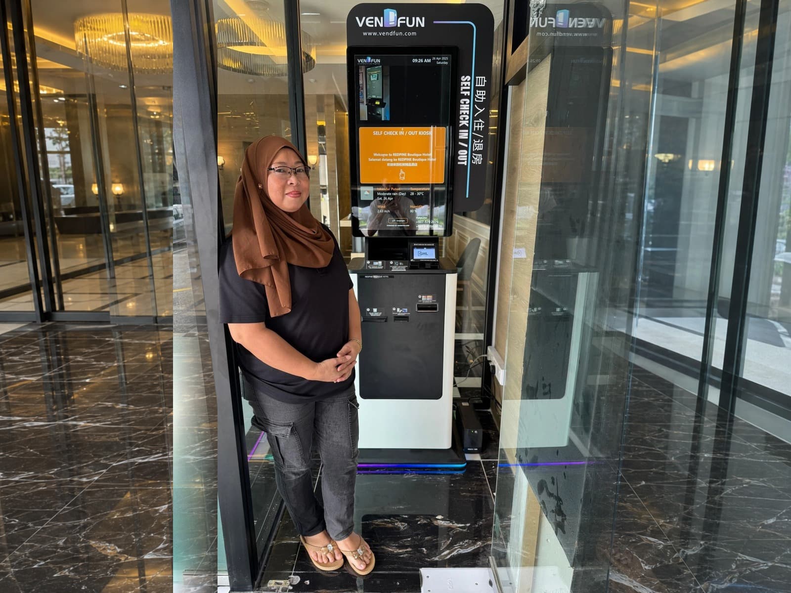 Hotel self-check-in kiosk and PMS integration